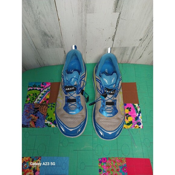 Hoka One One Bondi 3 Mens 12 Running Shoes Low Top Athletic F10014G Blue Gray main image 12